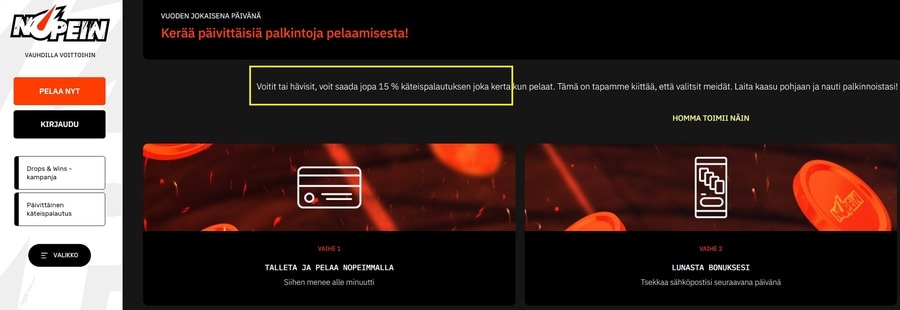 cashback bonus